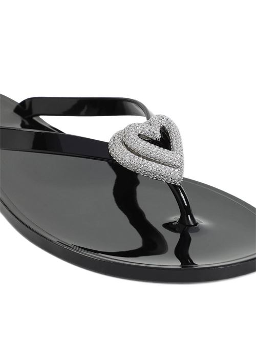 Black flat sole thong strap MACH & MACH | SS25-S0888-05-GUM-BLKBLACK